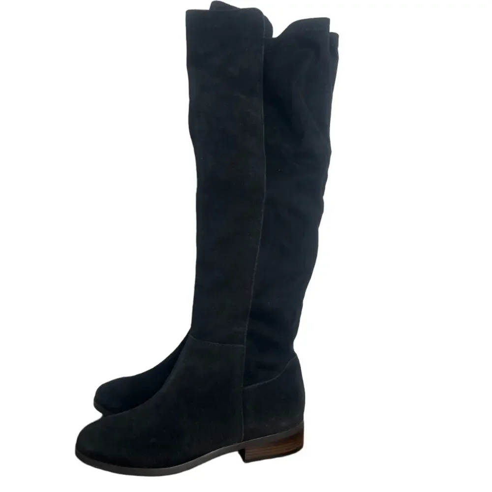 Lucky Brand Women's Calypso Tall Leather Black Boot Size 6 #B1291